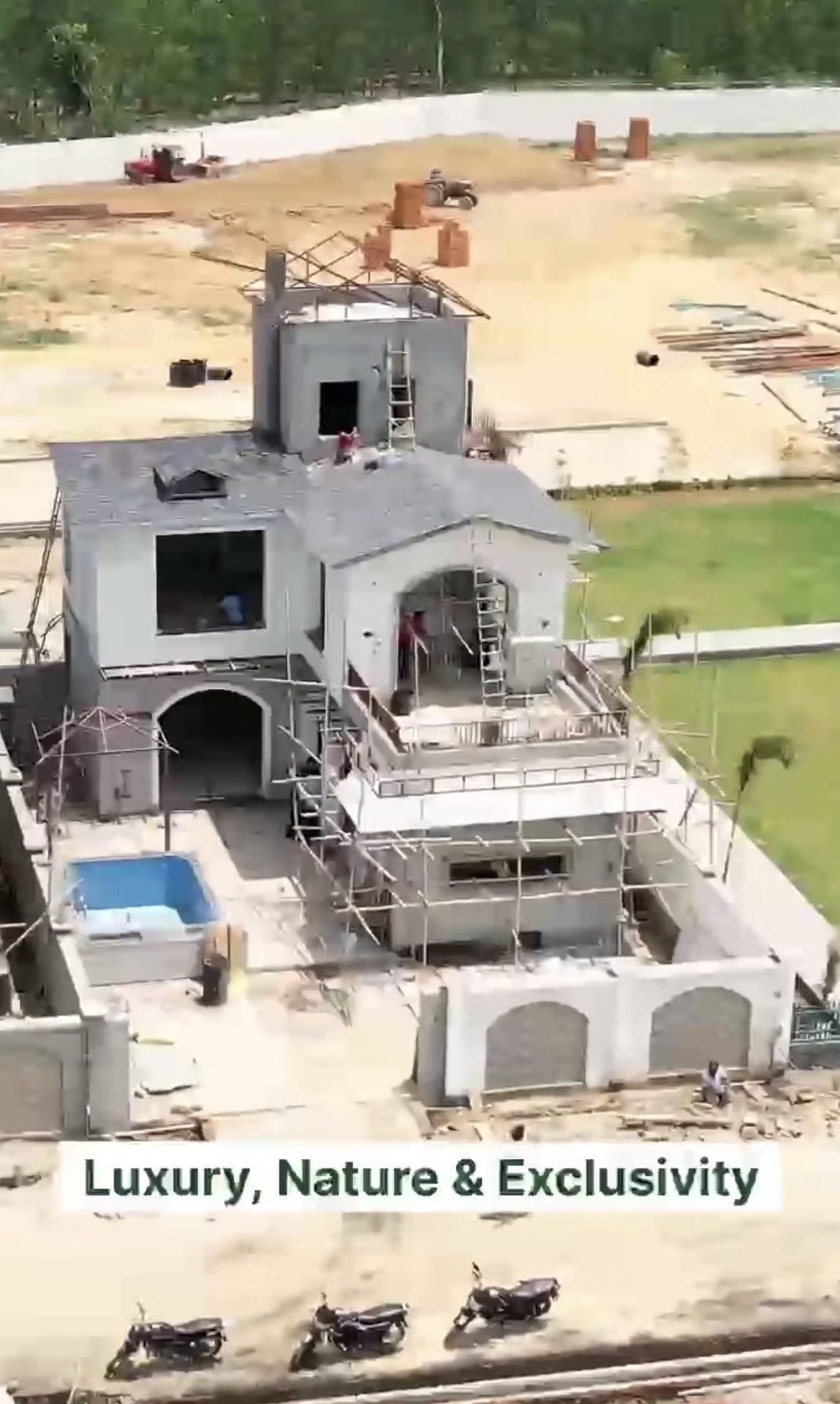 Bagicha farmhouse under construction near Haridwar